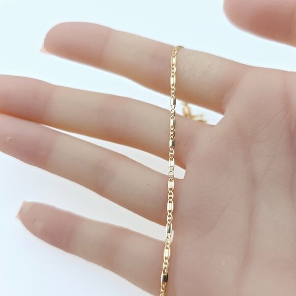 Rose Gold Dainty Box Link Chain Necklace – 45cm / 17.7 Inch Shine, XPNL0023 - Picture 10 of 12